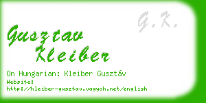 gusztav kleiber business card